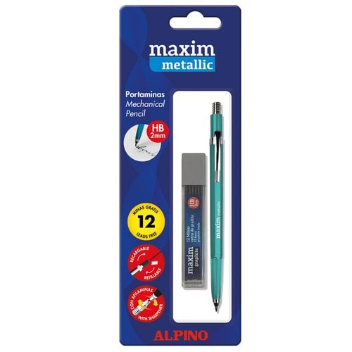 PORTAMINAS MAXIM MET. 2mm BLISTER C/MINA