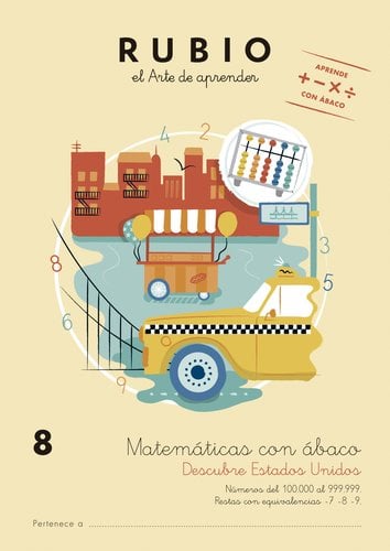 CUADERNO RUBIO A4 MATEMATICAS ABACO 8