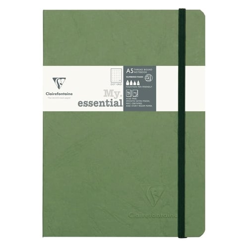 CUADERNO CF. COSIDO A5 96h DOT VERDE