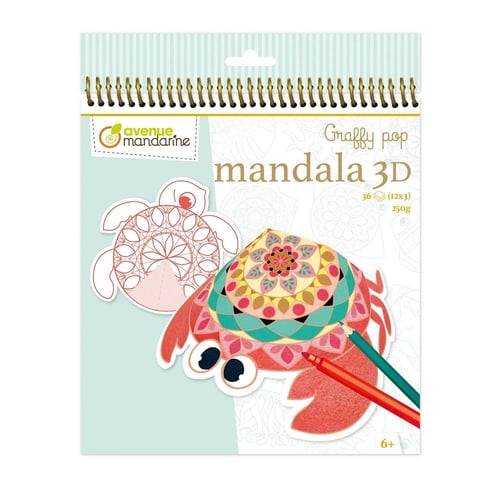 BLOC MANDALA CLAIR. MAND.3D ANIMALES MAR