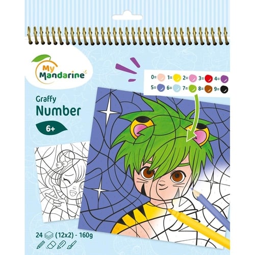 BLOC CLAIR. MANDARINE DIB.NUM. MANGA