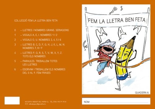 CUADERNO REBOST (CAT) LLETRA MAJUSCUL