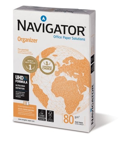 PAPEL A4 NAVIGATOR 80g 500h 4 TALAD.O