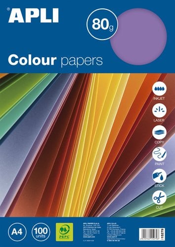 PAPEL COLOR A4 80g 100h SURTID.INTENSO