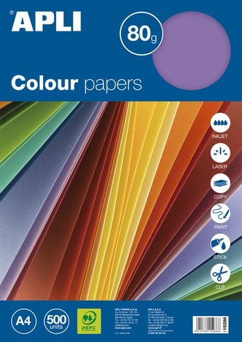 PAPEL COLOR A4 80g 500h SURTID.INTENSO