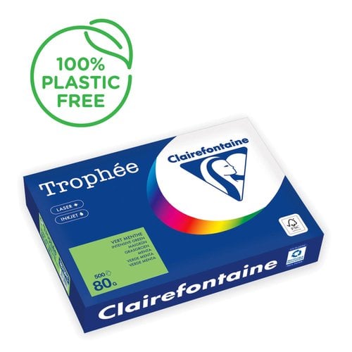 PAPEL COLOR A4 TROPHEE 80g 500h VERD