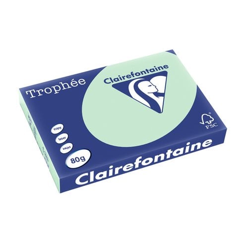 PAPEL COLOR A3 TROPHEE 80g 500h VERD