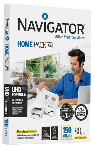 PAPEL A4 NAVIGATOR 80g 150h HOME PACK
