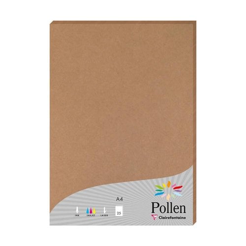PAPEL CLAIREFONTAINE POLLEN A4 25h KRAFT