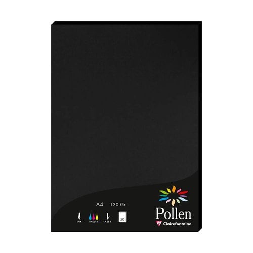 PAPEL CLAIREFONTAINE POLLEN A4 50h NEGRO