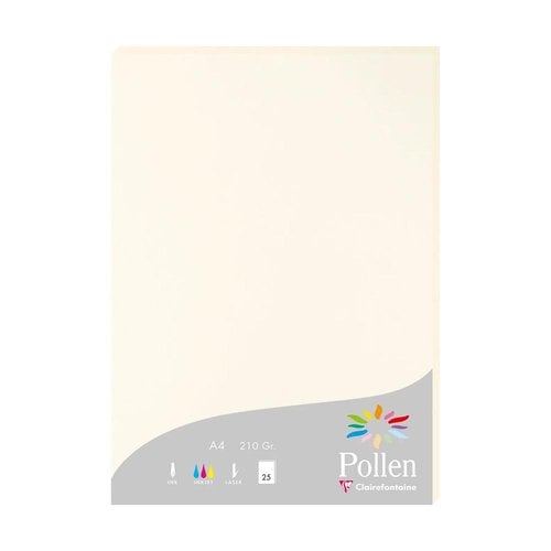 PAPEL CLAIREFONTAINE POLLEN A4 25h BLANC