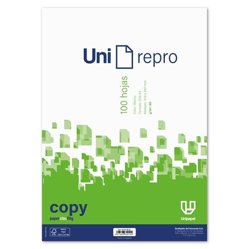 PAPEL A4 UNIREPRO 90g 100h LISO