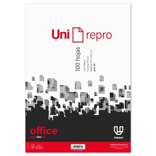 PAPEL A3 UNIREPRO 80g 100h OFFICE
