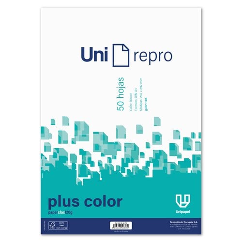 PAPEL A4 UNIREPRO 120g 50h PLUS COLOR