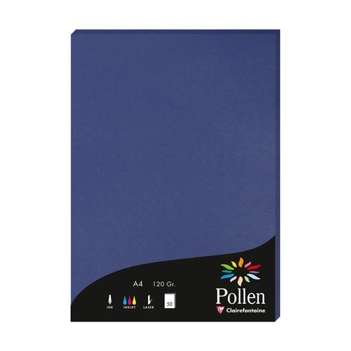 PAPEL CLAIREFONTAINE POLLEN A4 50h AZUL