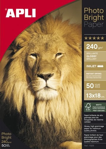 P.INKJET APLI FOTO 13x18 240g 50h BRIGHT