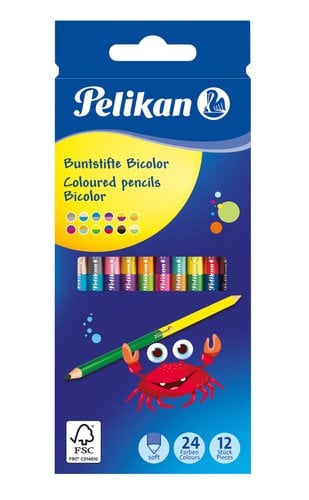 LAPICES COLOR PELIKAN BICOLOR 12
