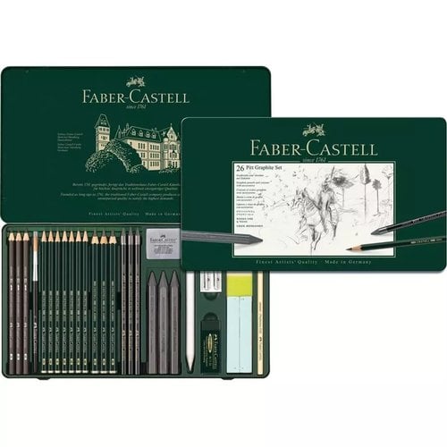 LAPIZ FABER PITT GRAFITO est.METAL 26