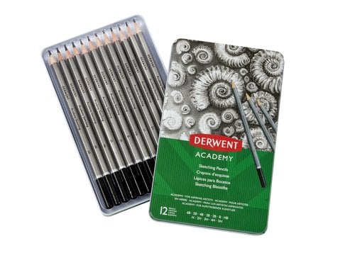 LAPIZ DERWENT CAJ.METALICA 5H-6B