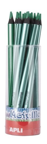 LAPIZ APLI JUMBO METALLIC TRI. VERDE