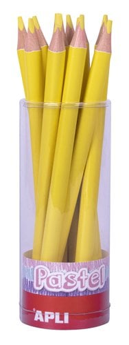 LAPIZ APLI JUMBO PASTEL TRI.AMARILLO