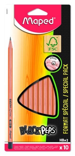 " 850046FC LAPIZ MAPED BLACK""PEPS - HB B/10"