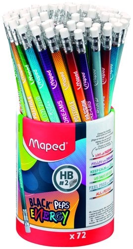 " 852002 LAPIZ MAPED BLACK""PEPS ENERGY - HB B/72"