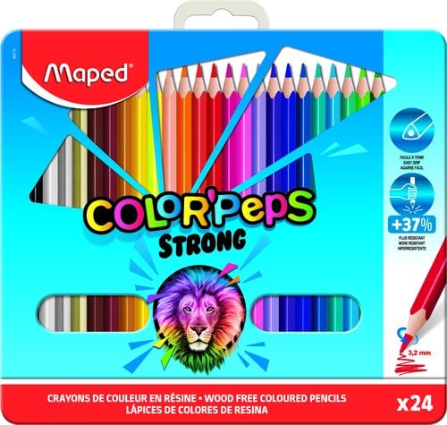LAPICES COLOR MAPED STRONG METAL es.24