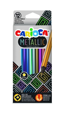 LAPICES COLOR CARIOCA METALLIC C/ 12