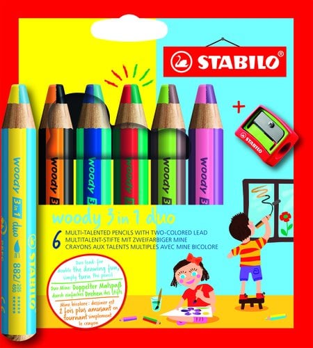 LAPICES COLOR STABILO WOODY 3 EN 1 E/6