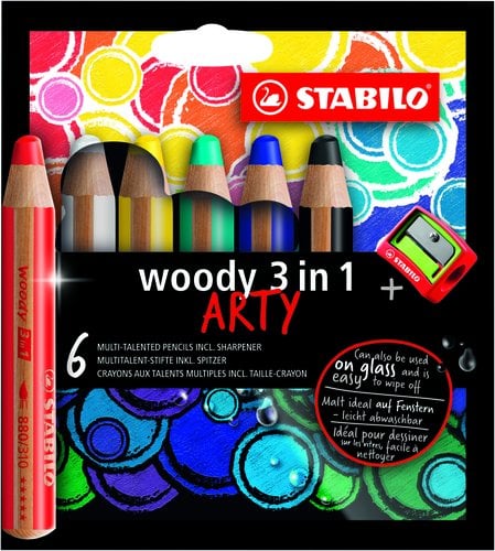 LAPICES COLOR STABILO WOODY ART.LIN E/6