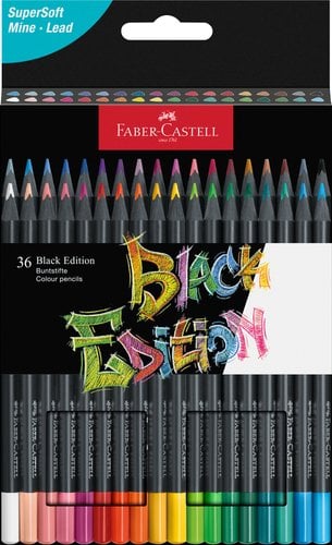 LAPICES COLOR FABER-CASTELL BLACK est.36