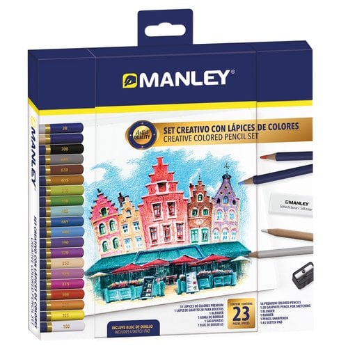 LAPICES COLOR MANLEY SET CREATIVO C/23