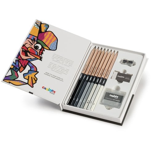 LAPICES GRAFITO CARIOCA PLUS SET DIBUJO