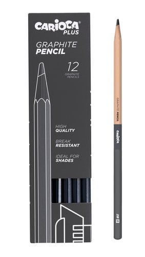 LAPICES GRAFITO CARIOCA PLUS 2B C/12