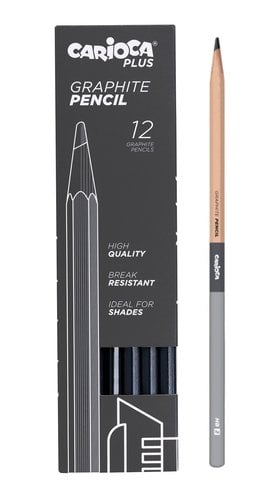 LAPICES GRAFITO CARIOCA PLUS HB C/12