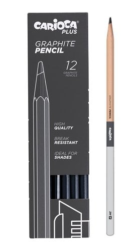 LAPICES GRAFITO CARIOCA PLUS 2H C/12