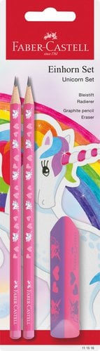 LAPIZ FABER CASTELL HB UNICORNIO bl.2