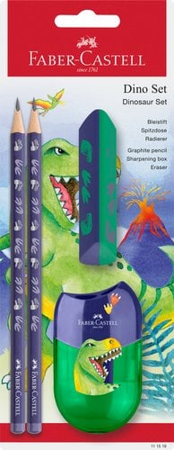LAPIZ FABER CASTELL HB DINOSAURIO bl.2