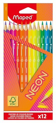 LAPICES COLOR MAPED NEON EST.12