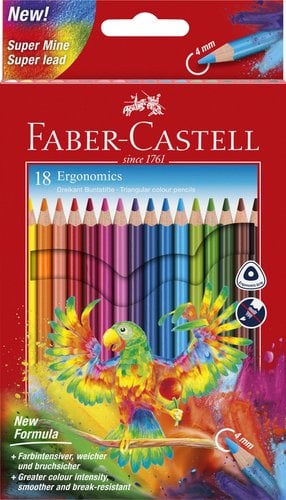 LAPICES COLOR FABER TRIANG.0.4mm EST.18