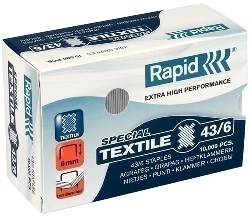 GRAPAS RAPID TEXTIL 43/6 GALV.cj.10000