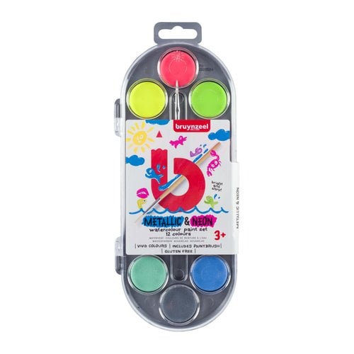 ACUARELAS BRUYNZEEL NEON MET. C/12