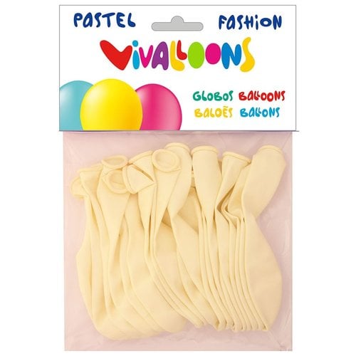 GLOBO FASHION PASTEL BLANCO BOLSA 20