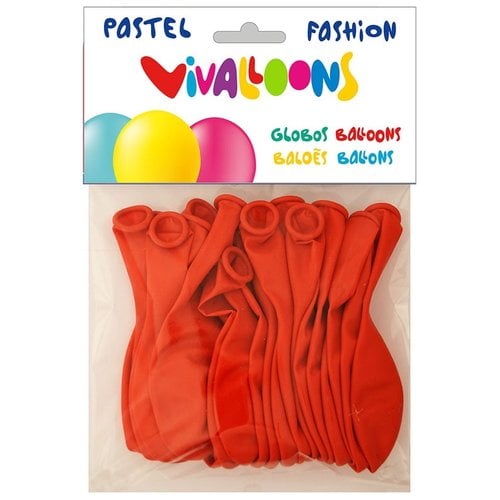 GLOBO FASHION PASTEL ROJO BOLSA 20