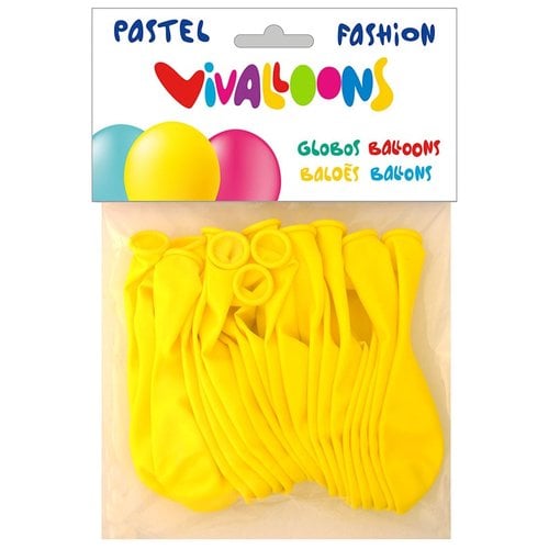 GLOBO FASHION PASTEL AMARILLO BOLSA 20