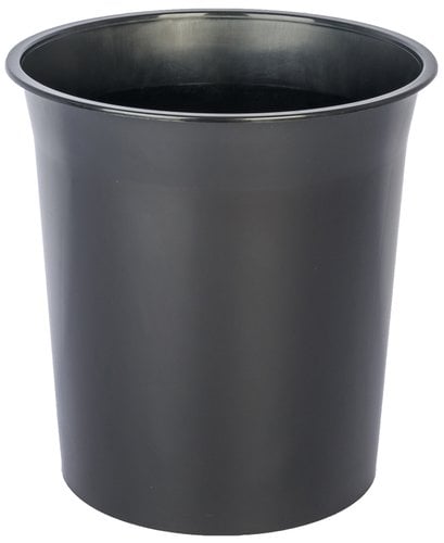 POPNE PAPELERA PLASTICO CERRADA NEGRA
