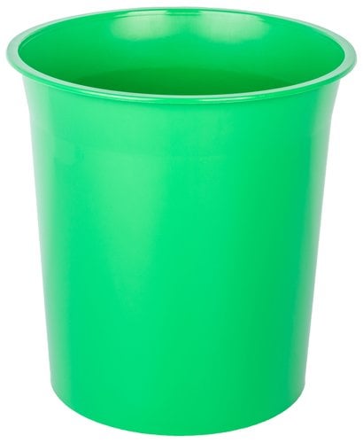 POPVE PAPELERA PLASTICO CERRADA VERDE
