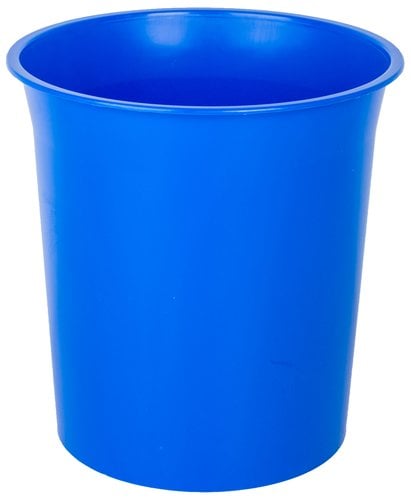 POPAZ PAPELERA PLASTICO CERRADA AZUL