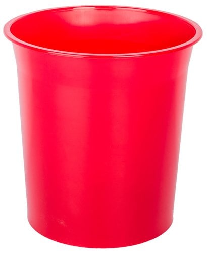PTRRO PAPELERA PLASTICO CERRADA TRASL.ROJA